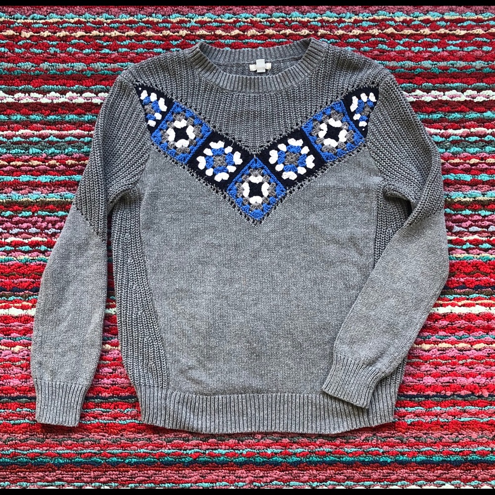 Cute Grey Knit Sweater